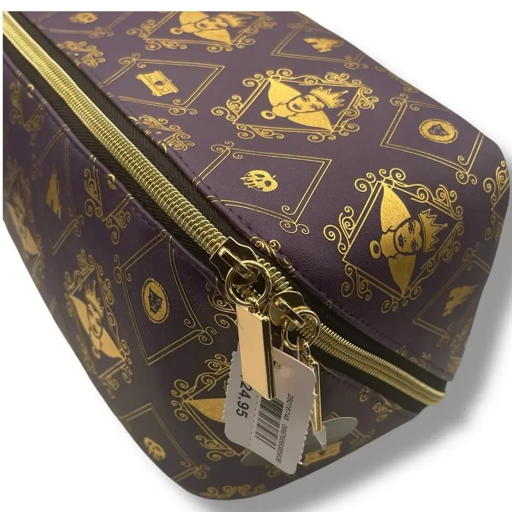 Disney Villains Evil Queen Cosmetic Bag Bath & Body Works Purple Gold Open Tray